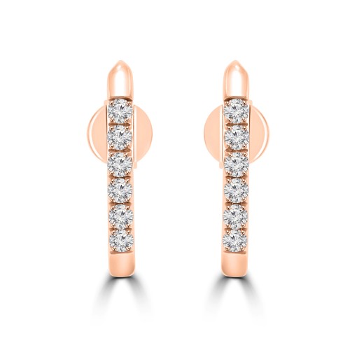 0.31 Ct Round Cut Diamond Stud Earrings in 14k Rose Gold 0.31 Ct Round Cut Diamond Stud Earrings in 14k Rose Gold